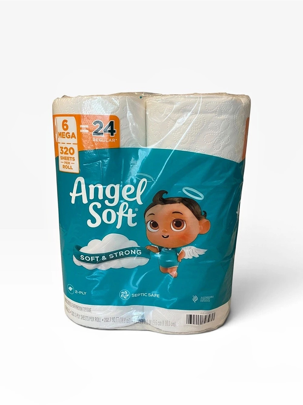 Angel Soft & Strong Toilet Paper 6 Mega Rolls
